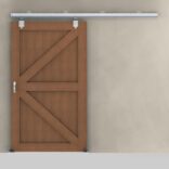 Barn Door 8' Premium Track & Hanging Hardware Kit, Galvanized