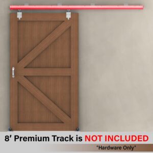 Barn Door Premium Track Hanging Hardware Kit, Galvanized