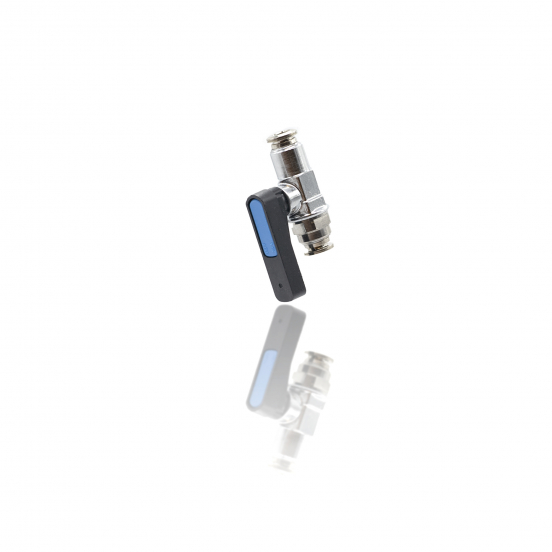 1/4" x 1/4" Inline Ball Valve, Nickel-Plated