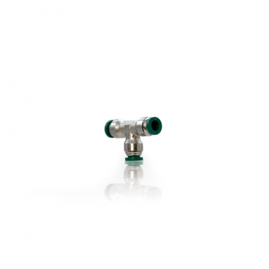 1/4" x 1/4" x 1/4" Tubing Union Tee, Nickel-Plated