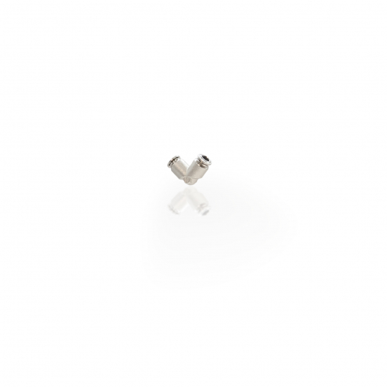 middle_48813004 1/4" x 1/4" Tubing Union 90° Elbow Fitting, Nickel-Plated