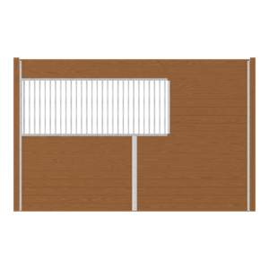 Oxford Stall Partition with 91 in Grill