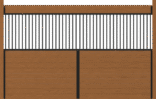 grilled stall partition
