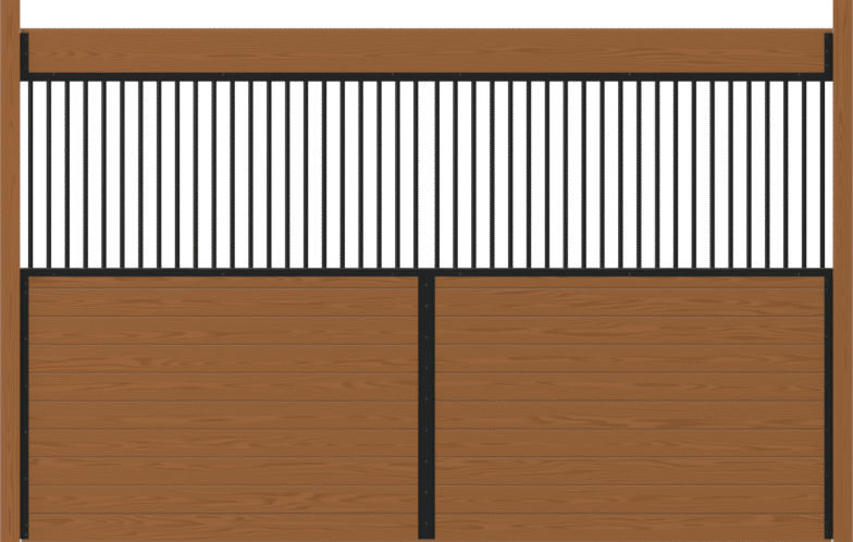 grilled stall partition