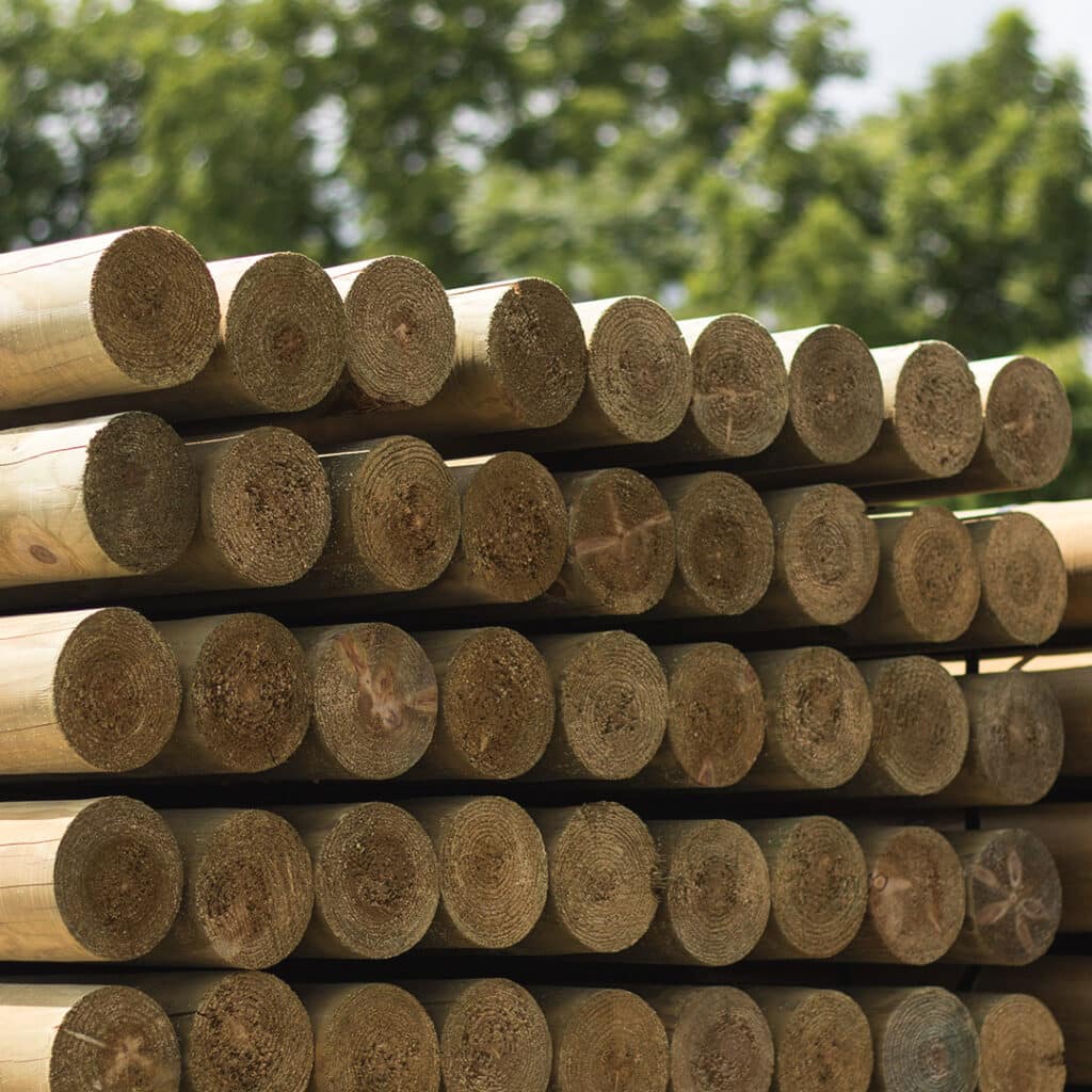 Yellow Pine Post Stacked