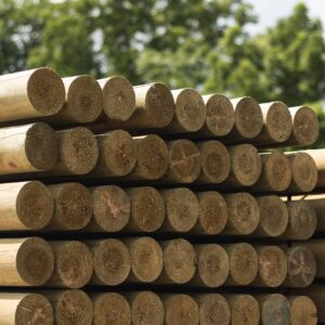 Yellow Pine Post Stacked