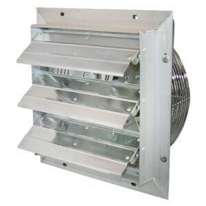 Indoor/Outdoor Shutter Fan with Aluminum Shutters