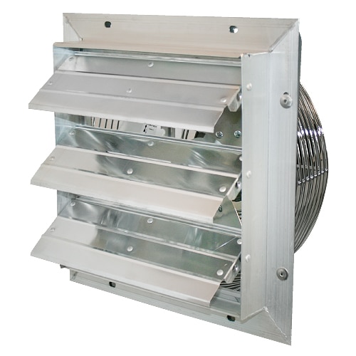 Indoor/Outdoor Shutter Fan with Aluminum Shutters