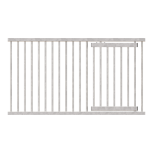 65" Welded Grillwork Section with Feed Door