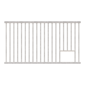 65" Welded Grillwork Section with Feed Opening