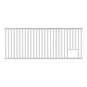 91" Welded Grillwork Section With Feed Opening