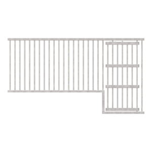 91" Welded Grillwork Section with Large Feed Door